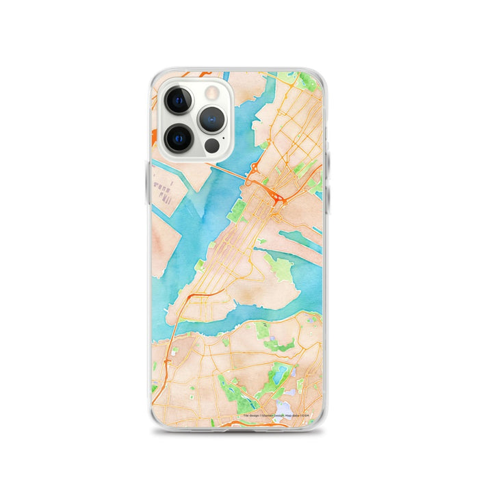 Custom Bayonne New Jersey Map iPhone 12 Pro Phone Case in Watercolor