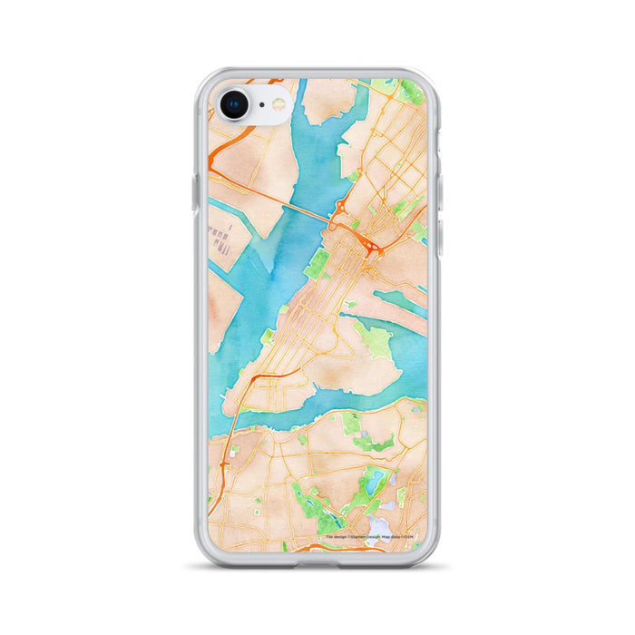 Custom Bayonne New Jersey Map iPhone SE Phone Case in Watercolor