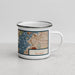 Right View Custom Bayonne New Jersey Map Enamel Mug in Woodblock