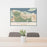 24x36 Bay Point California Map Print Lanscape Orientation in Woodblock Style Behind 2 Chairs Table and Potted Plant