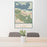 24x36 Bay Point California Map Print Portrait Orientation in Woodblock Style Behind 2 Chairs Table and Potted Plant
