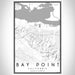 Bay Point California Map Print Portrait Orientation in Classic Style With Shaded Background