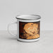 Left View Custom Bay Point California Map Enamel Mug in Ember