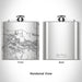 Rendered View of Bay Point California Map Engraving on 6oz Stainless Steel Flask