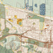 Bay Point California Map Print in Woodblock Style Zoomed In Close Up Showing Details