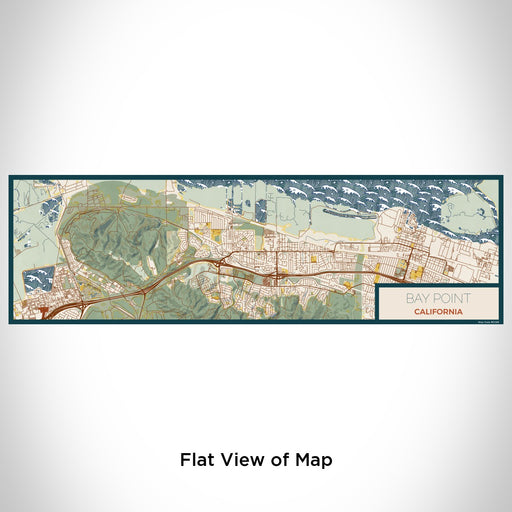 Flat View of Map Custom Bay Point California Map Enamel Mug in Woodblock