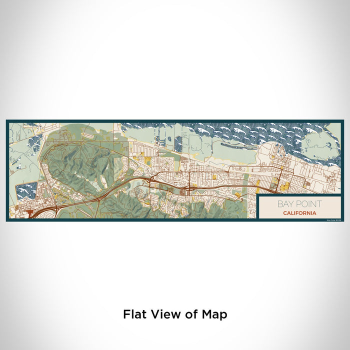 Flat View of Map Custom Bay Point California Map Enamel Mug in Woodblock