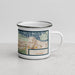 Right View Custom Bay Point California Map Enamel Mug in Woodblock