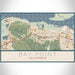 Bay Point California Map Print Landscape Orientation in Woodblock Style With Shaded Background