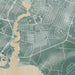 Baytown Texas Map Print in Afternoon Style Zoomed In Close Up Showing Details