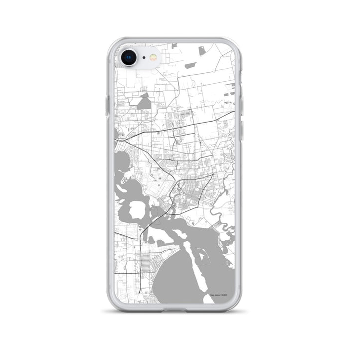 Custom Baytown Texas Map iPhone SE Phone Case in Classic