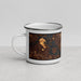 Left View Custom Baytown Texas Map Enamel Mug in Ember