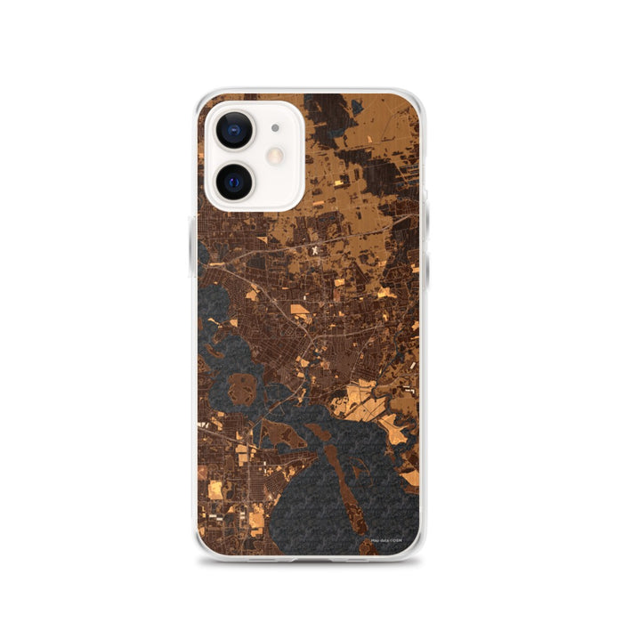 Custom Baytown Texas Map iPhone 12 Phone Case in Ember