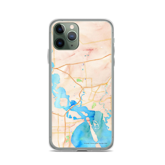 Custom Baytown Texas Map Phone Case in Watercolor