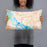 Person holding 20x12 Custom Baytown Texas Map Throw Pillow in Watercolor