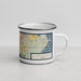 Right View Custom Baytown Texas Map Enamel Mug in Woodblock