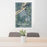 24x36 Beardstown Illinois Map Print Portrait Orientation in Afternoon Style Behind 2 Chairs Table and Potted Plant