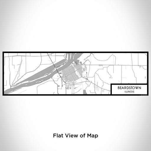 Flat View of Map Custom Beardstown Illinois Map Enamel Mug in Classic