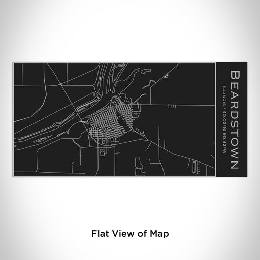 Rendered View of Beardstown Illinois Map Engraving on 17oz Stainless Steel Insulated Cola Bottle in Black