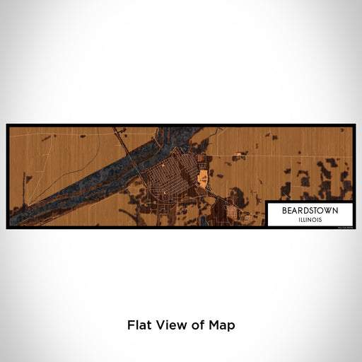 Flat View of Map Custom Beardstown Illinois Map Enamel Mug in Ember