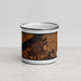 Front View Custom Beardstown Illinois Map Enamel Mug in Ember