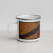 Left View Custom Beardstown Illinois Map Enamel Mug in Ember