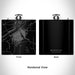 Rendered View of Beardstown Illinois Map Engraving on 6oz Stainless Steel Flask in Black