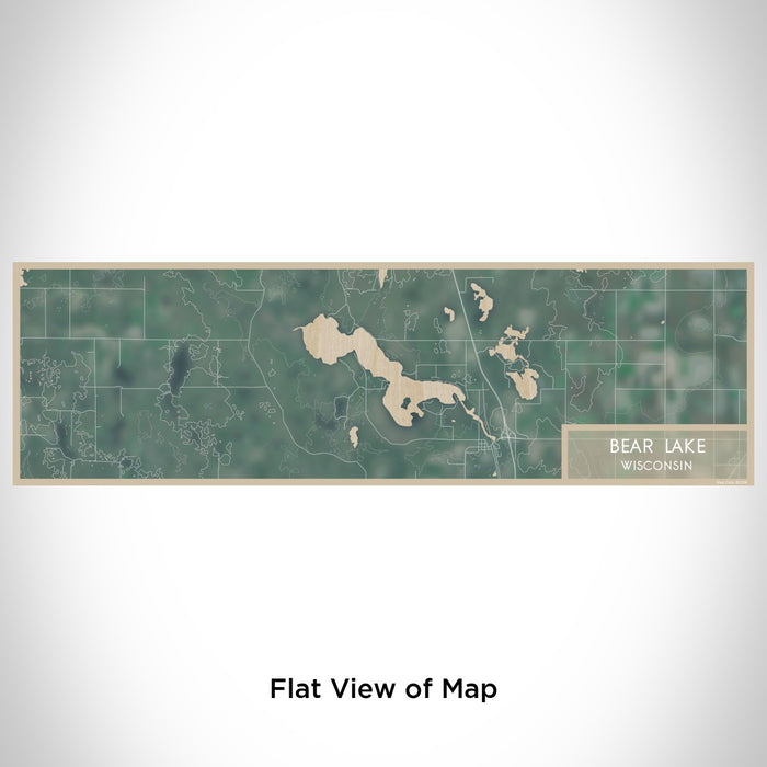 Flat View of Map Custom Bear Lake Wisconsin Map Enamel Mug in Afternoon