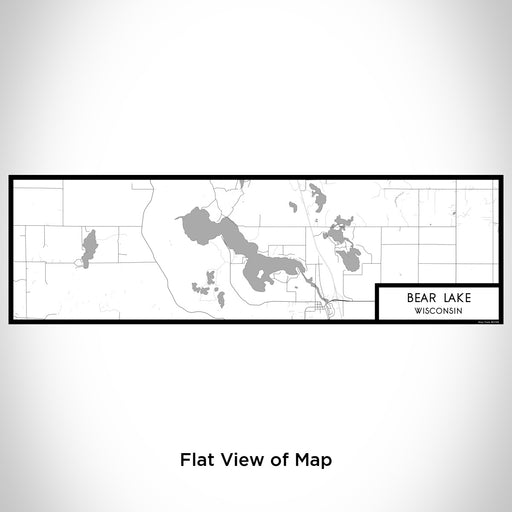 Flat View of Map Custom Bear Lake Wisconsin Map Enamel Mug in Classic