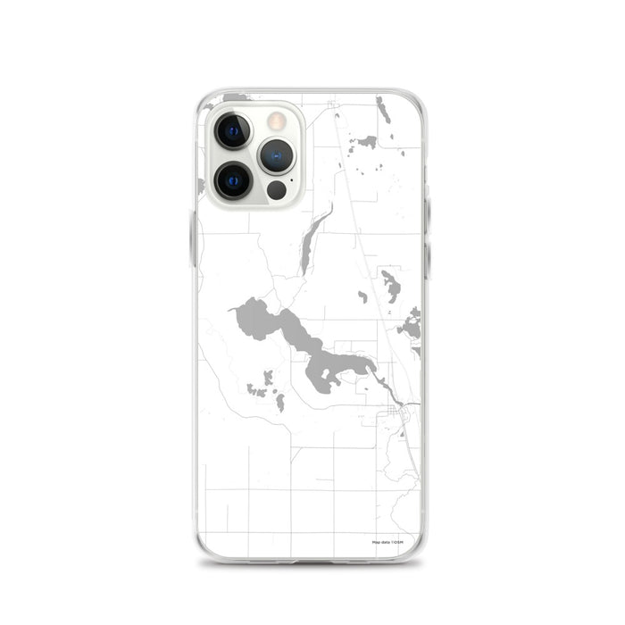 Custom iPhone 12 Pro Bear Lake Wisconsin Map Phone Case in Classic