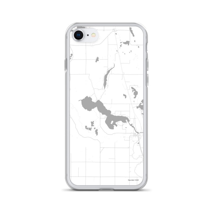 Custom iPhone SE Bear Lake Wisconsin Map Phone Case in Classic
