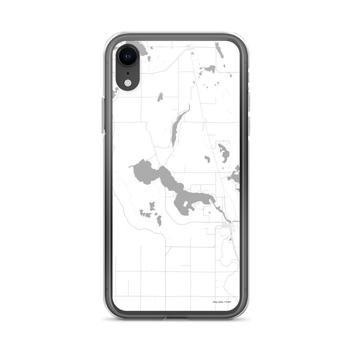 Custom iPhone XR Bear Lake Wisconsin Map Phone Case in Classic