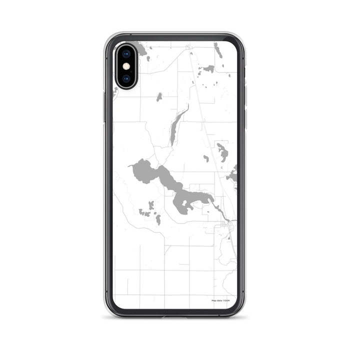 Custom iPhone XS Max Bear Lake Wisconsin Map Phone Case in Classic