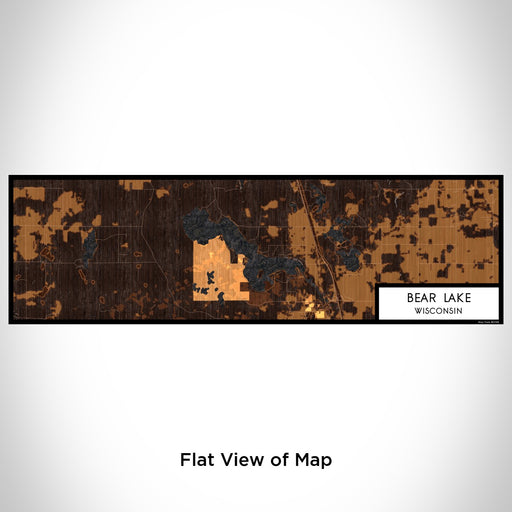 Flat View of Map Custom Bear Lake Wisconsin Map Enamel Mug in Ember