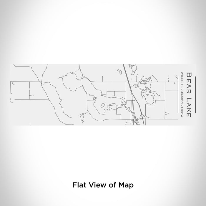 Rendered View of Bear Lake Wisconsin Map Engraving on 10oz Stainless Steel Insulated Cup with Sliding Lid in White