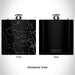 Rendered View of Bear Lake Wisconsin Map Engraving on 6oz Stainless Steel Flask in Black