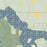 Bear Lake Wisconsin Map Print in Woodblock Style Zoomed In Close Up Showing Details
