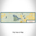 Flat View of Map Custom Bear Lake Wisconsin Map Enamel Mug in Woodblock
