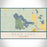 Bear Lake Wisconsin Map Print Landscape Orientation in Woodblock Style With Shaded Background