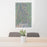 24x36 Bears Ears National Monument Map Print Portrait Orientation in Afternoon Style Behind 2 Chairs Table and Potted Plant