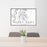 24x36 Bears Ears National Monument Map Print Lanscape Orientation in Classic Style Behind 2 Chairs Table and Potted Plant
