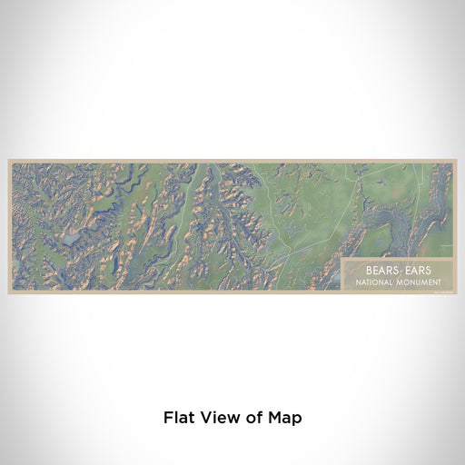 Flat View of Map Custom Bears Ears National Monument Map Enamel Mug in Afternoon