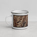 Left View Custom Bears Ears National Monument Map Enamel Mug in Ember