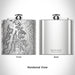 Rendered View of Bears Ears National Monument Map Engraving on 6oz Stainless Steel Flask