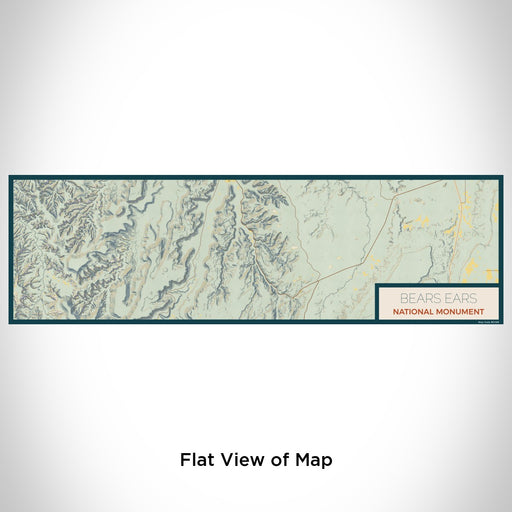 Flat View of Map Custom Bears Ears National Monument Map Enamel Mug in Woodblock