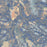 Beartooth Mountains Montana Map Print in Afternoon Style Zoomed In Close Up Showing Details
