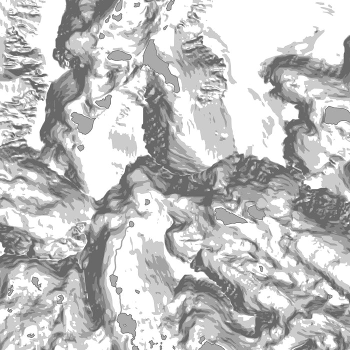 Beartooth Mountains Montana Map Print in Classic Style Zoomed In Close Up Showing Details