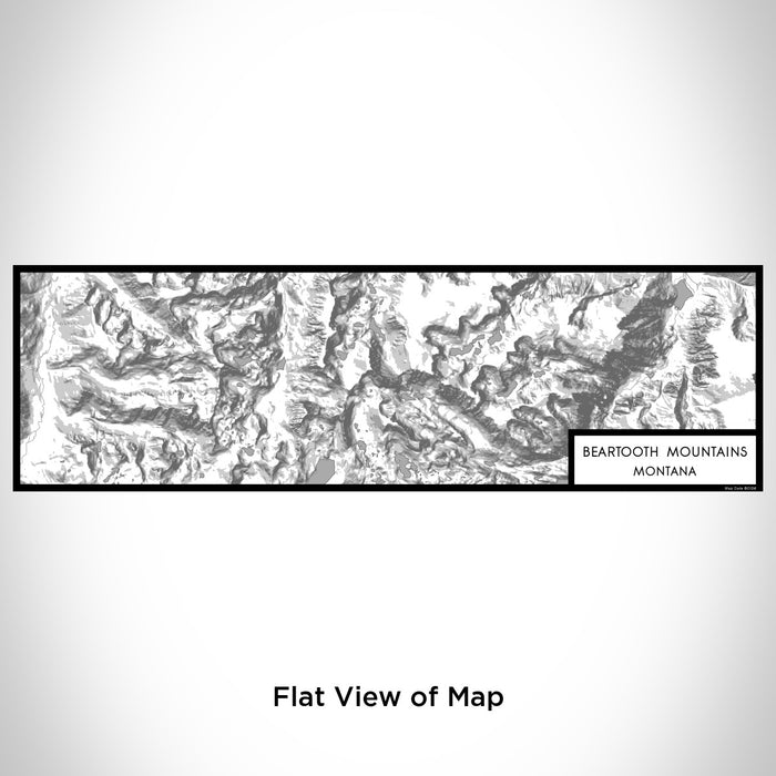 Flat View of Map Custom Beartooth Mountains Montana Map Enamel Mug in Classic