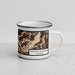 Right View Custom Beartooth Mountains Montana Map Enamel Mug in Ember