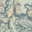 Beartooth Mountains Montana Map Print in Woodblock Style Zoomed In Close Up Showing Details